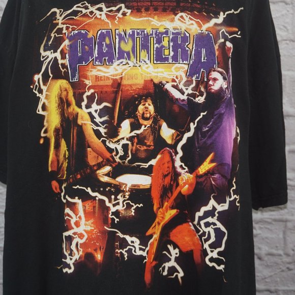 Vintage Y2k Pantera Lighting Tour Metal Band Shirt 3x - Picture 2 of 7